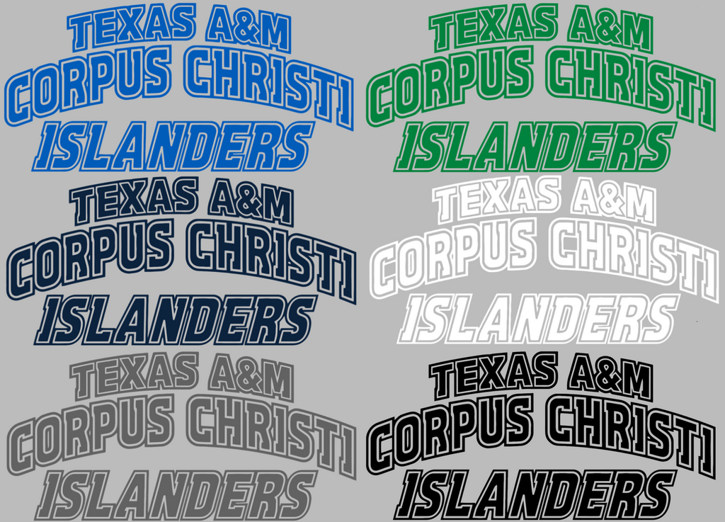 Texas A&M CC Islanders Team Name Logo Premium DieCut Vinyl Decal PICK COLOR & SIZE