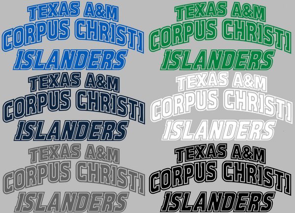 Texas A&M CC Islanders Team Name Logo Premium DieCut Vinyl Decal PICK COLOR & SIZE
