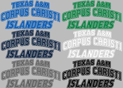 Texas A&M CC Islanders Team Name Logo Premium DieCut Vinyl Decal PICK COLOR & SIZE