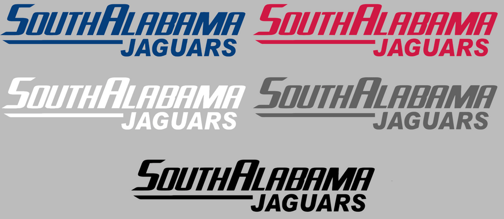 South Alabama Jaguars Team Name Logo Premium DieCut Vinyl Decal PICK COLOR & SIZE