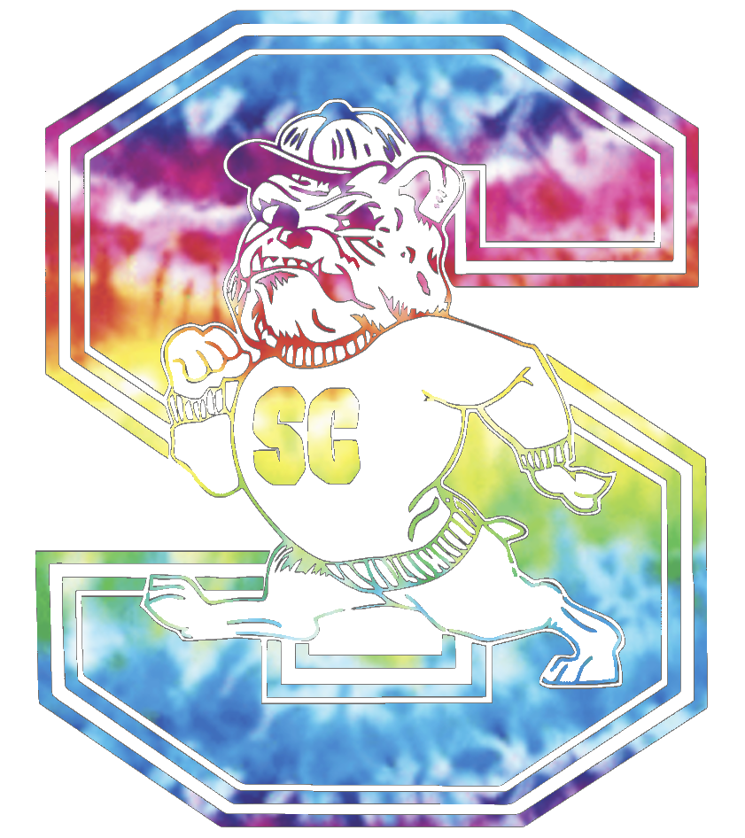 South Carolina State Bulldogs Team Logo Crucial Catch Cancer Tie Dye Vinyl Decal PICK SIZE