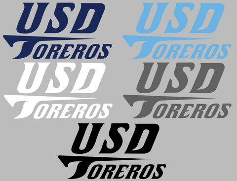 San Diego Toreros Team Name Logo Premium DieCut Vinyl Decal PICK COLOR & SIZE