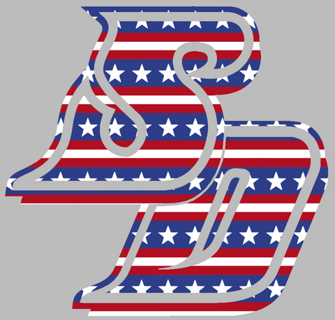 San Diego Toreros Team Logo Stars & Stripes USA American Flag Vinyl Decal PICK SIZE
