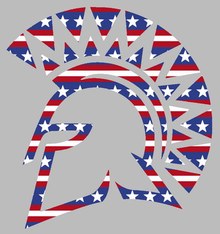 San Jose State Spartans Team Logo Stars & Stripes USA American Flag Vinyl Decal PICK SIZE