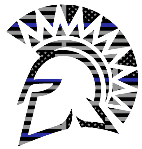 San Jose State Spartans Team Logo Thin Blue Line American Flag Premium DieCut Vinyl Decal PICK SIZE