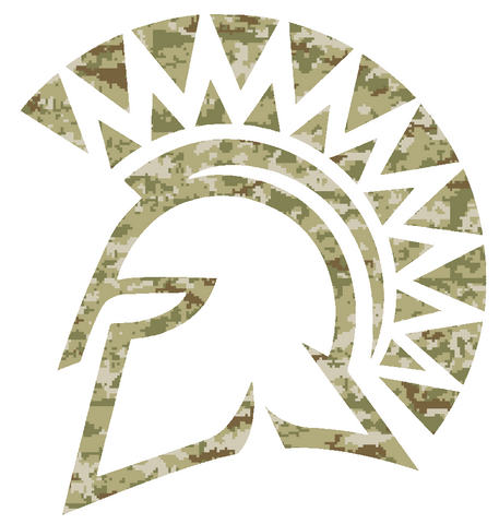 San Jose State Spartans Team Logo Salute to Service Camouflage Camo Vinyl Decal PICK SIZE