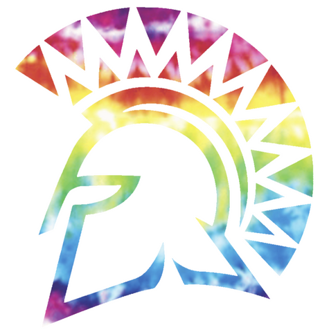 San Jose State Spartans Team Logo Crucial Catch Cancer Tie Dye Vinyl Decal PICK SIZE