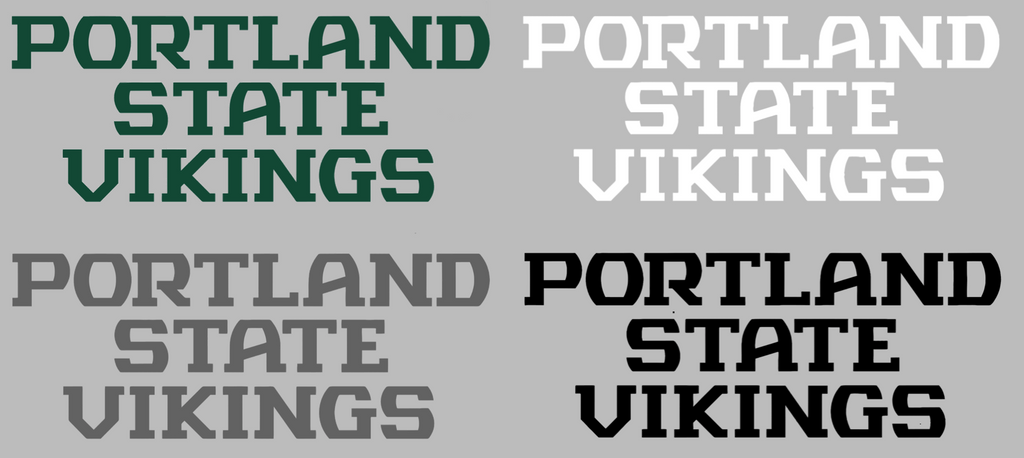 Portland State Vikings Team Name Logo Premium DieCut Vinyl Decal PICK COLOR & SIZE