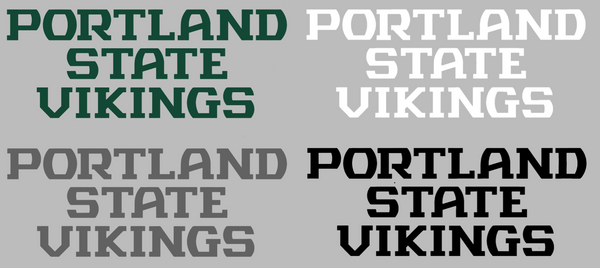 Portland State Vikings Team Name Logo Premium DieCut Vinyl Decal PICK COLOR & SIZE