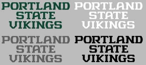 Portland State Vikings Team Name Logo Premium DieCut Vinyl Decal PICK COLOR & SIZE