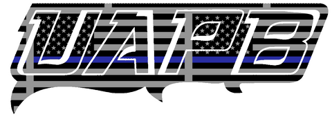 Arkansas Pine Bluff Golden Lions UAPB Logo Thin Blue Line American Flag Premium DieCut Vinyl Decal PICK SIZE