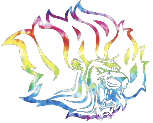 Arkansas Pine Bluff Golden Lions Team Logo Crucial Catch Cancer Tie Dye Vinyl Decal PICK SIZE