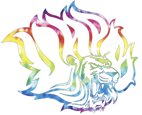 Arkansas Pine Bluff Golden Lions Team Logo Crucial Catch Cancer Tie Dye Vinyl Decal PICK SIZE