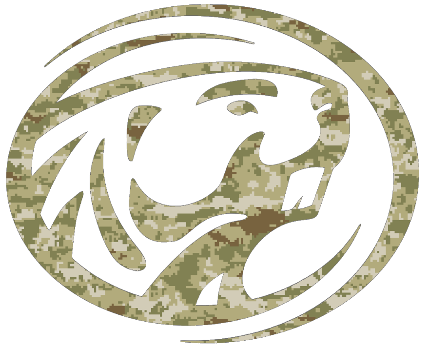Bemidji State Beavers Team Logo Salute to Service Camouflage Camo Vinyl Decal PICK SIZE
