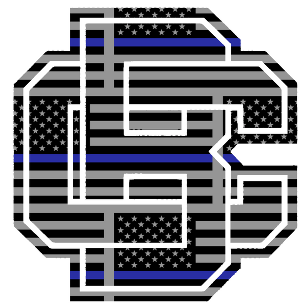 Bethune Cookman Wildcats Team Logo Thin Blue Line American Flag Premium DieCut Vinyl Decal PICK SIZE