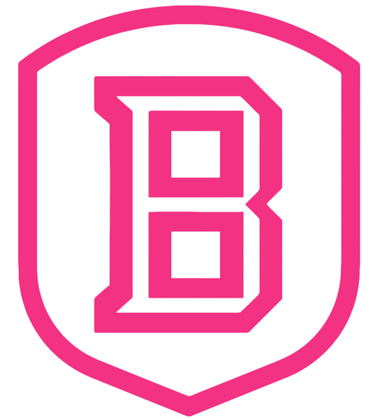 Bradley Braves HOT PINK Team Logo Premium DieCut Vinyl Decal PICK SIZE