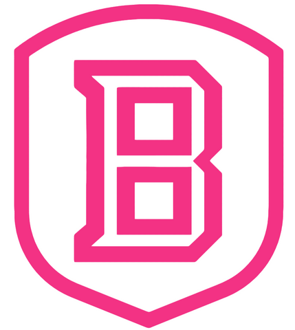 Bradley Braves HOT PINK Team Logo Premium DieCut Vinyl Decal PICK SIZE