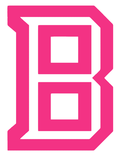 Bradley Braves HOT PINK Alternate B Logo Premium DieCut Vinyl Decal PICK SIZE