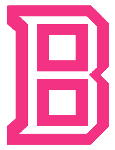 Bradley Braves HOT PINK Alternate B Logo Premium DieCut Vinyl Decal PICK SIZE