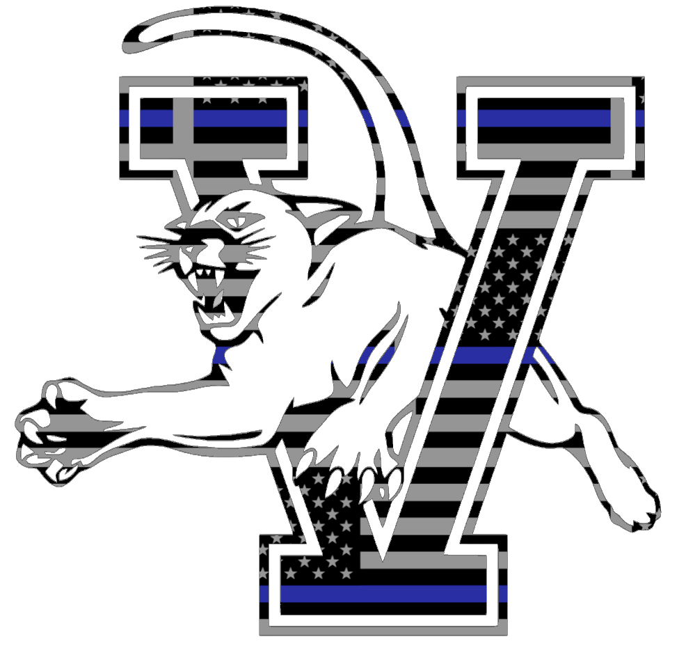 Vermont Catamounts Team Logo Thin Blue Line American Flag Premium DieCut Vinyl Decal PICK SIZE