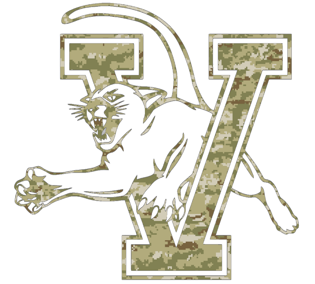 Vermont Catamounts Team Logo Salute to Service Camouflage Camo Vinyl Decal PICK SIZE