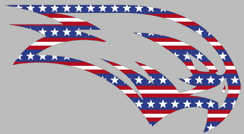 Wagner Seahawks Team Logo Stars & Stripes USA American Flag Vinyl Decal PICK SIZE