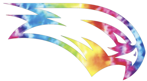 Wagner Seahawks Team Logo Crucial Catch Cancer Tie Dye Vinyl Decal PICK SIZE