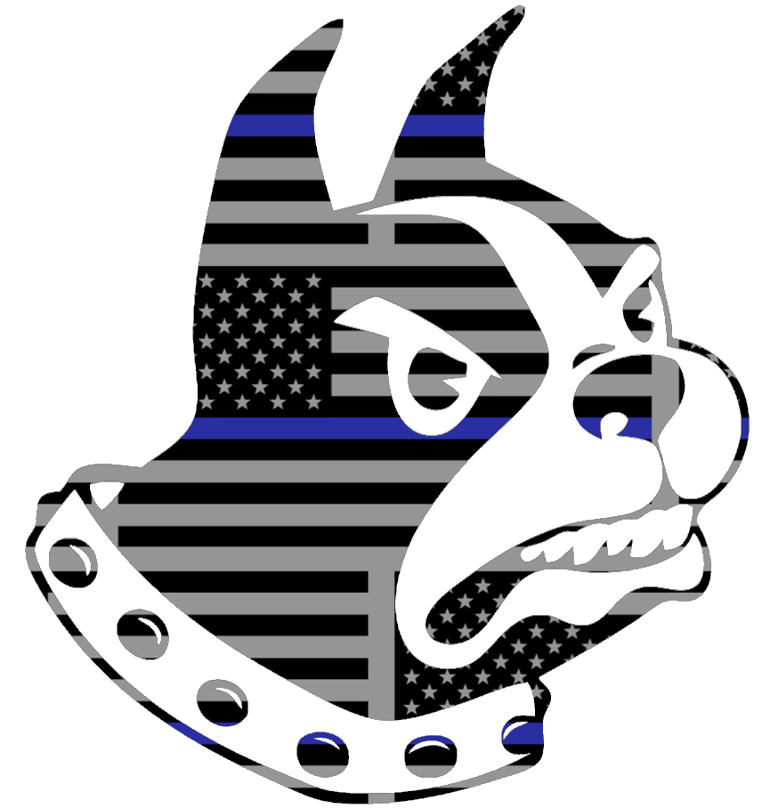Wofford Terriers Team Logo Thin Blue Line American Flag Premium DieCut Vinyl Decal PICK SIZE