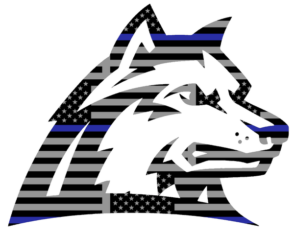 Wright State Raiders Team Logo Thin Blue Line American Flag Premium DieCut Vinyl Decal PICK SIZE