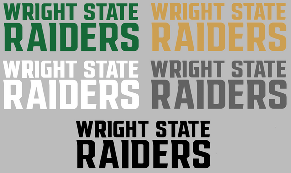 Wright State Raiders Team Name Logo Premium DieCut Vinyl Decal PICK COLOR & SIZE