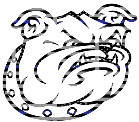 Bryant Bulldogs Team Logo Thin Blue Line American Flag Premium DieCut Vinyl Decal PICK SIZE