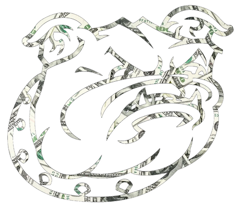 Bryant Bulldogs Team Logo Money Print Premium DieCut Vinyl Decal PICK SIZE