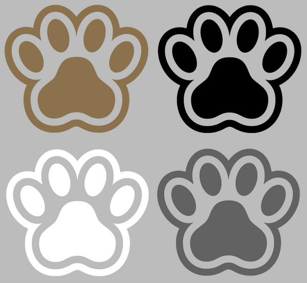Bryant Bulldogs Paw Print Logo Premium DieCut Vinyl Decal PICK COLOR & SIZE