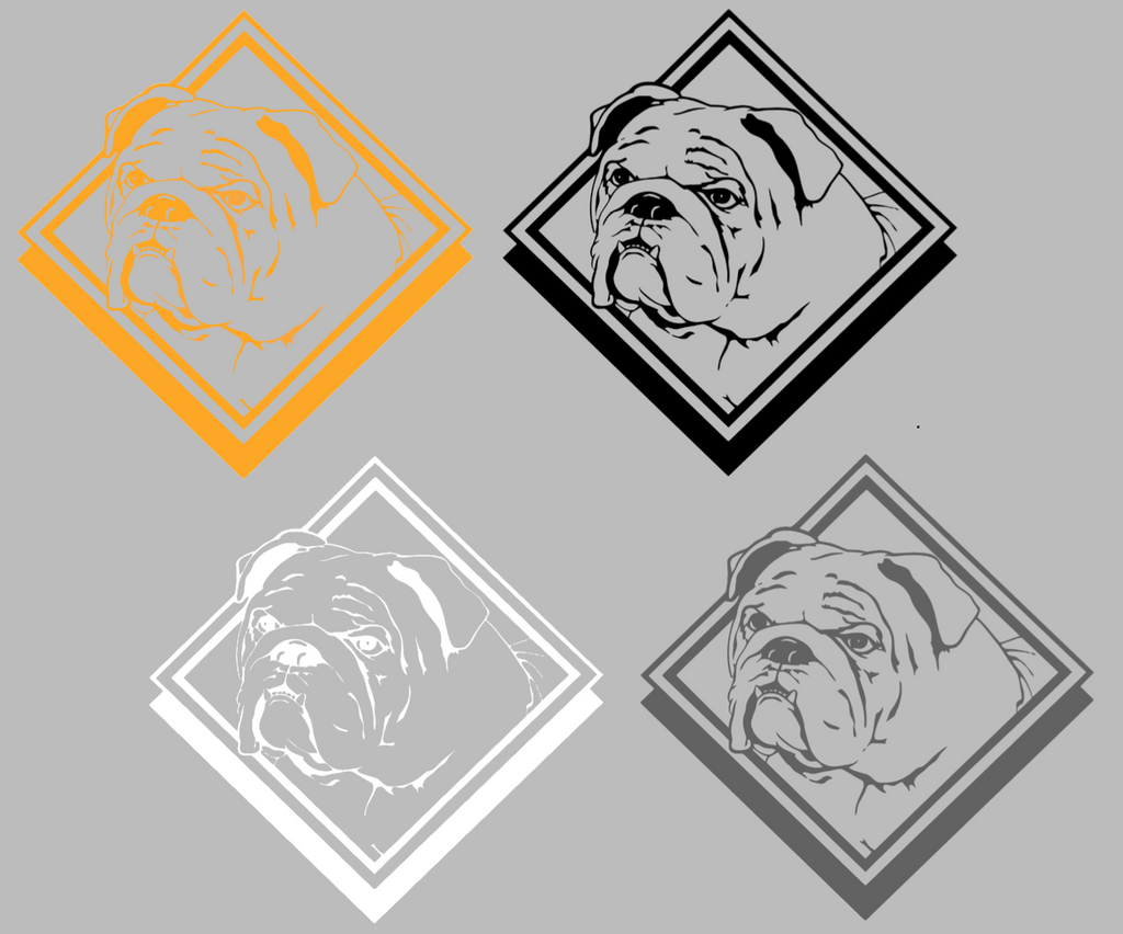 Bryant Bulldogs Retro Throwback Logo Premium DieCut Vinyl Decal PICK COLOR & SIZE