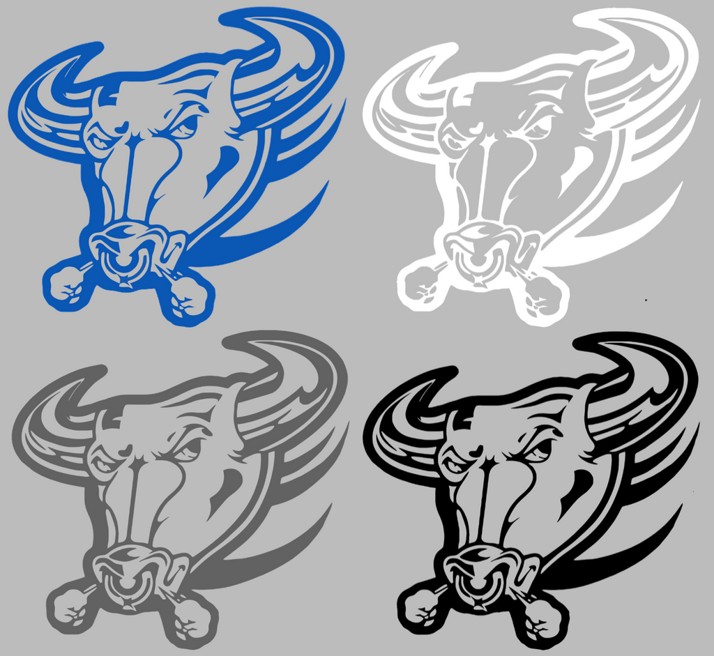 Buffalo Bulls Retro Throwback Logo Premium DieCut Vinyl Decal PICK COLOR & SIZE