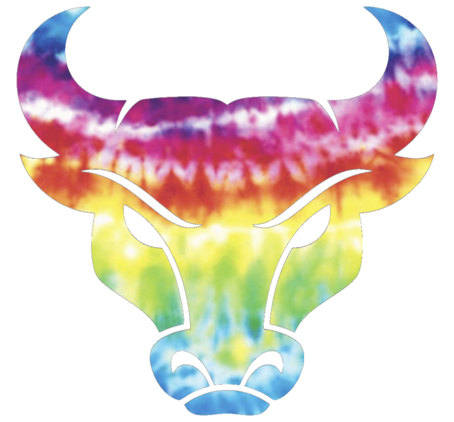 Buffalo Bulls Mascot Logo Crucial Catch Cancer Tie Dye Vinyl Decal PICK SIZE