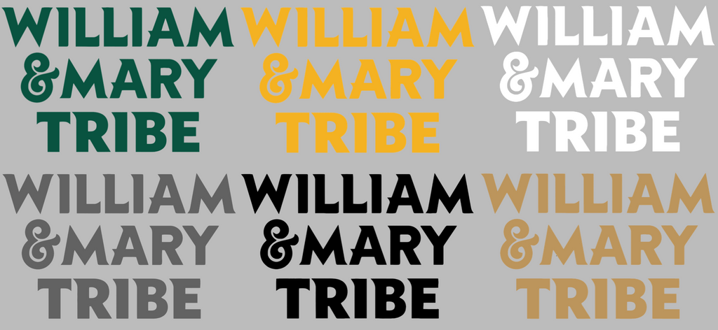 William and Mary Tribe Team Name Logo Premium DieCut Vinyl Decal PICK COLOR & SIZE