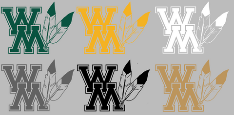 William and Mary Tribe Retro Throwback Logo Premium DieCut Vinyl Decal PICK COLOR & SIZE