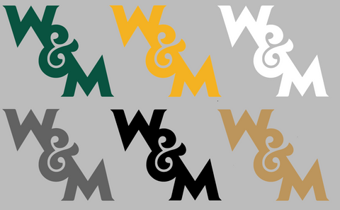 William and Mary Tribe W&M Logo Premium DieCut Vinyl Decal PICK COLOR & SIZE