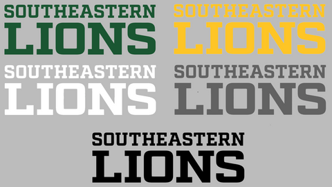 Southeastern Louisiana Lions Team Name Logo Premium DieCut Vinyl Decal PICK COLOR & SIZE