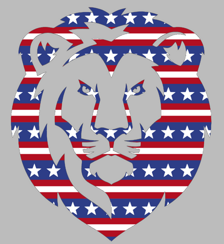 Southeastern Louisiana Lions Team Logo Stars & Stripes USA American Flag Vinyl Decal PICK SIZE