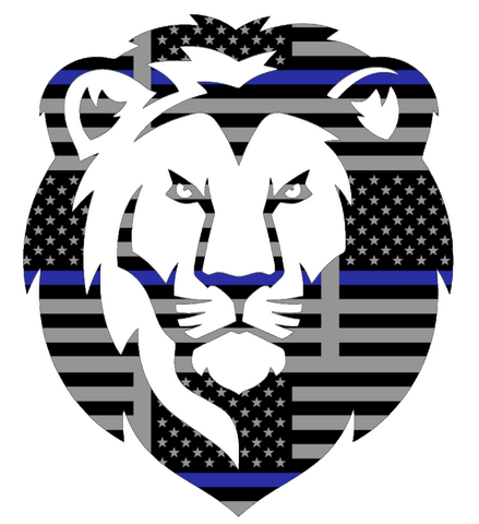 Southeastern Louisiana Lions Team Logo Thin Blue Line American Flag Premium DieCut Vinyl Decal PICK SIZE