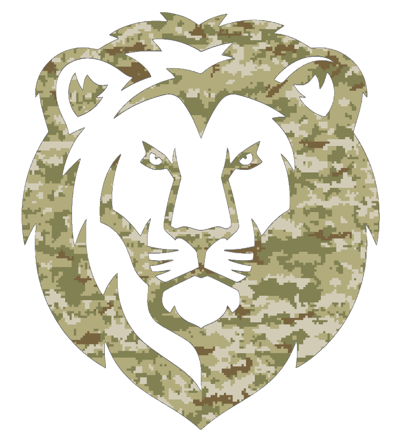 Southeastern Louisiana Lions Team Logo Salute to Service Camouflage Camo Vinyl Decal PICK SIZE