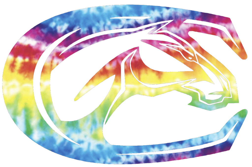 California Davis Aggies Team Logo Crucial Catch Cancer Tie Dye Vinyl Decal PICK SIZE