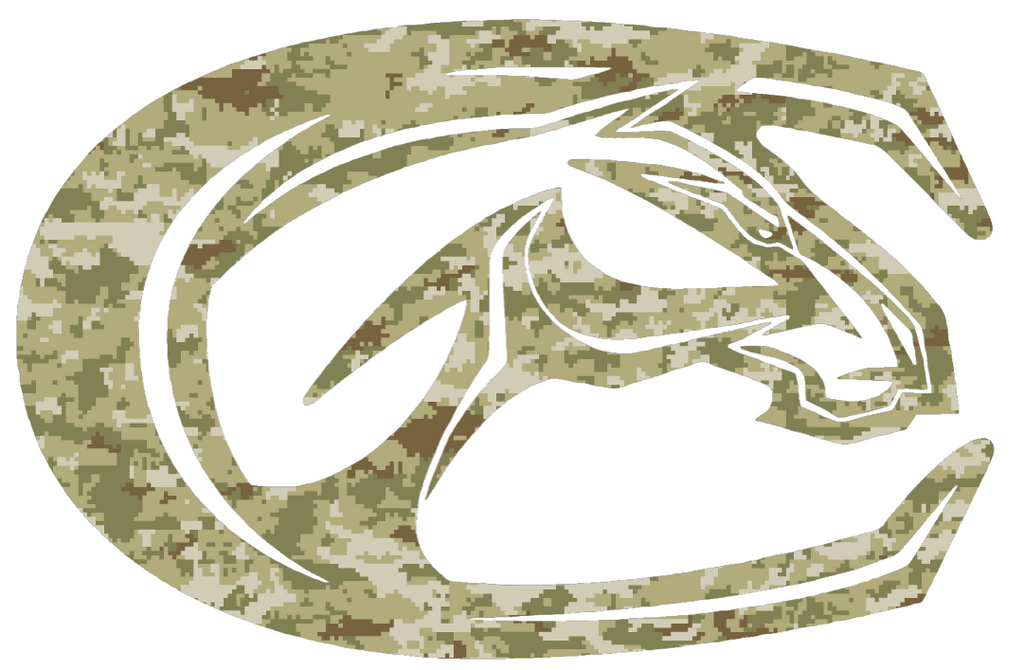California Davis Aggies Team Logo Salute to Service Camouflage Camo Vinyl Decal PICK SIZE