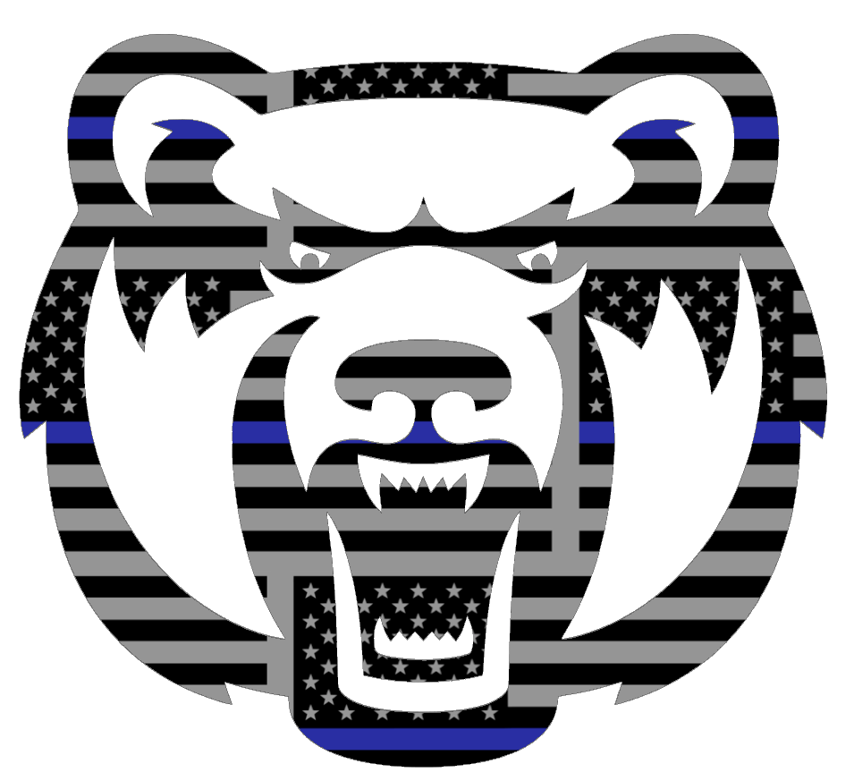 Central Arkansas Bears Team Logo Thin Blue Line American Flag Premium DieCut Vinyl Decal PICK SIZE