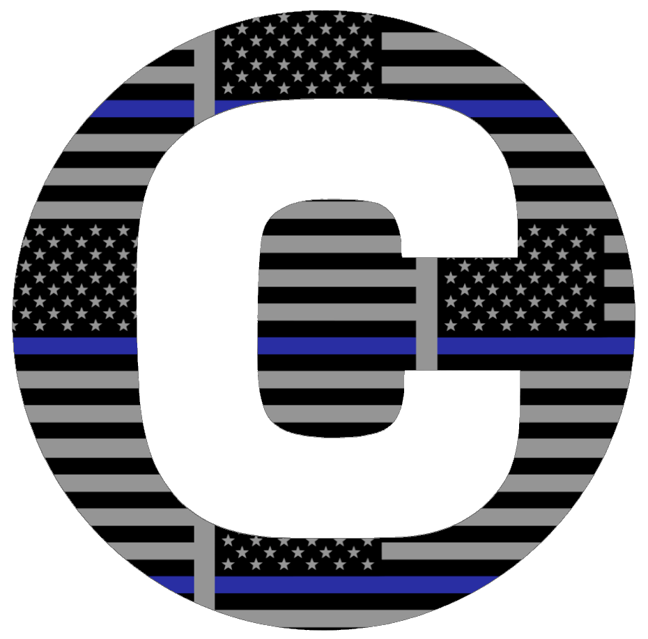 Centenary Gentlemen Team Logo Thin Blue Line American Flag Premium DieCut Vinyl Decal PICK SIZE