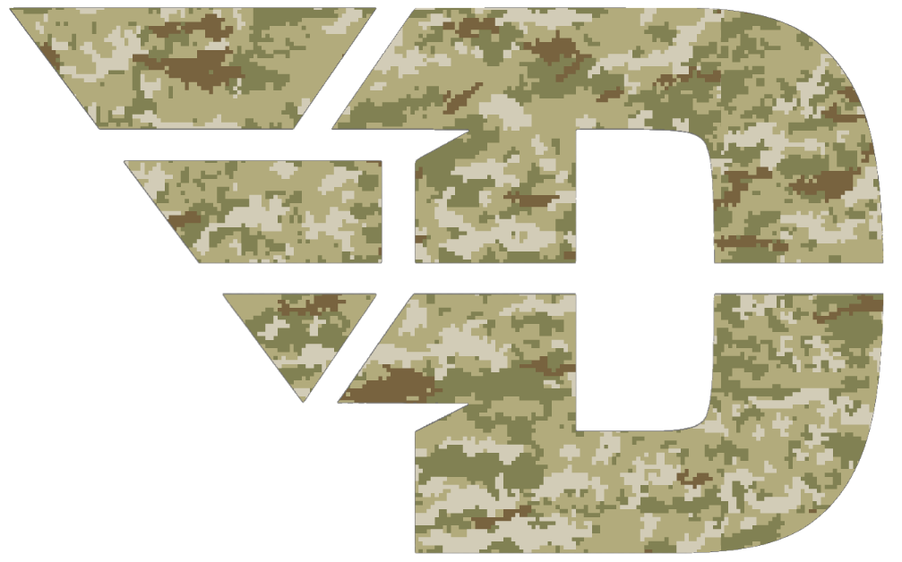 Dayton Flyers Team Logo Salute to Service Camouflage Camo Vinyl Decal PICK SIZE