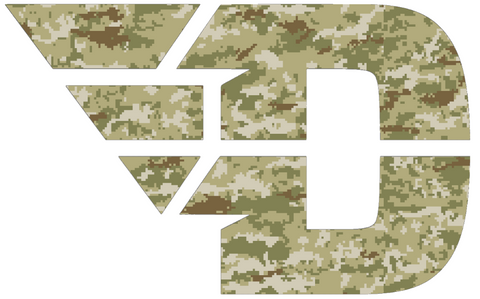Dayton Flyers Team Logo Salute to Service Camouflage Camo Vinyl Decal PICK SIZE