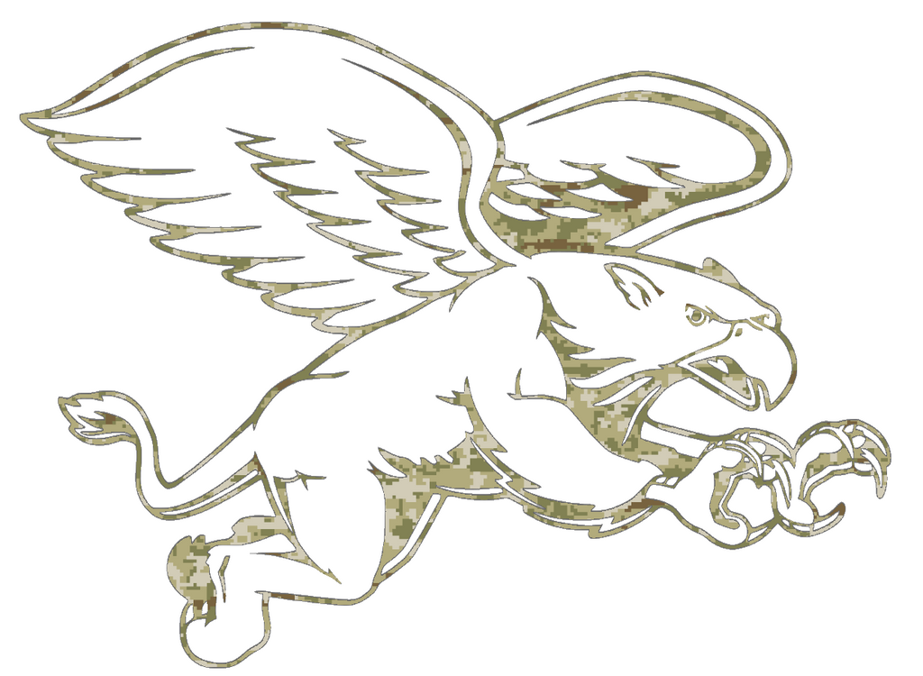Canisius Golden Griffins Team Logo Salute to Service Camouflage Camo Vinyl Decal PICK SIZE